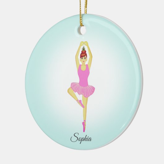 Balletdanser, gekleed in lichtroze keramisch ornament (Links)