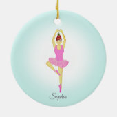 Balletdanser, gekleed in lichtroze keramisch ornament (Achterkant)