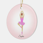 Balletdanser, gekleed in lichtroze keramisch ornament (Links)