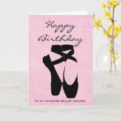 Balletdanser Happy Birthday Kaart (Gele Bloem)