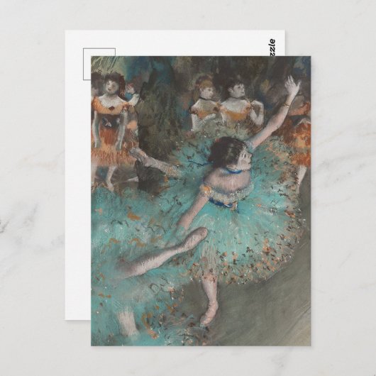 Balletdanser in het groen Edgar Degas Briefkaart (Voorkant / Achterkant)
