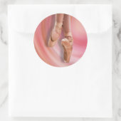 Balletdanser in het roze ronde sticker (Tas)