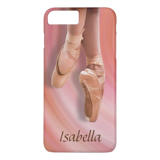 Balletdanser in roze met aangepaste naam Case-Mate iPhone case (Achterkant)