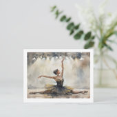 Balletdanser in split,  briefkaart (Staand voorkant)
