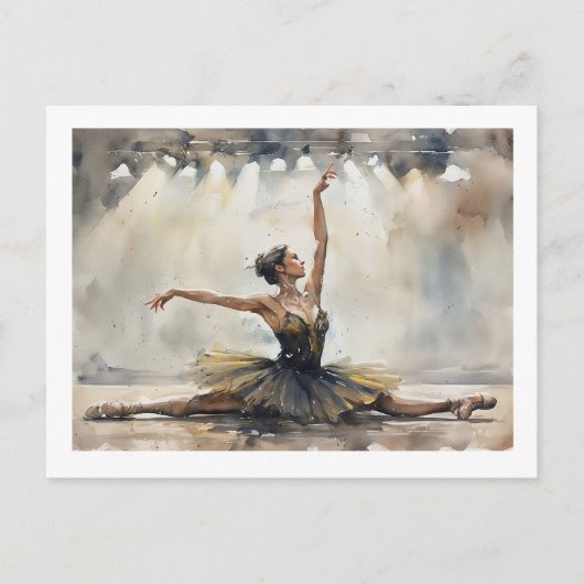 Balletdanser in split,  briefkaart (Voorkant)