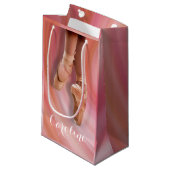 Balletdanser in tenen schoenen met naam klein cadeauzakje (Voorkant Gekanteld)