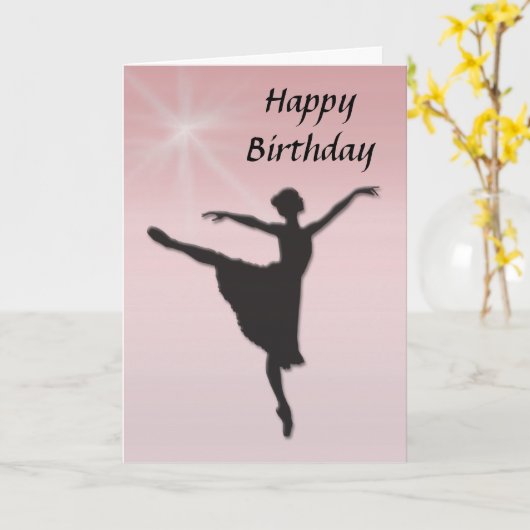 Balletdanser Kaart (Gele Bloem)