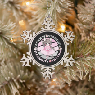 Balletdanser kernwaarden - Ballerina Tin Sneeuwvlok Ornament