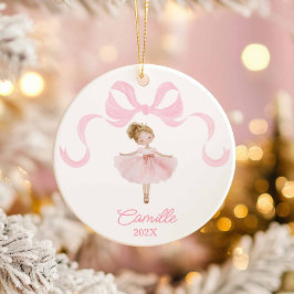 Balletdanser kerstversiering keramisch ornament