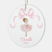 Balletdanser kerstversiering keramisch ornament (Links)