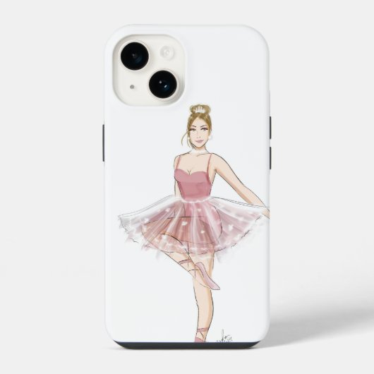 balletdanser, mode schets, iPhone hoesje (Achterkant)