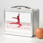 Balletdanser op een toetsenbord (In situ)