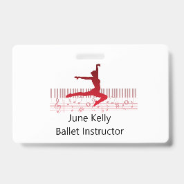 Balletdanser op een toetsenbord badge