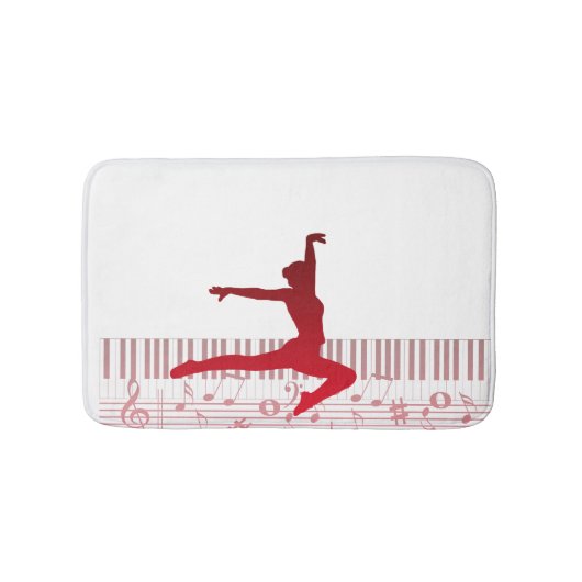 Balletdanser op een toetsenbord badmat (Voorkant)