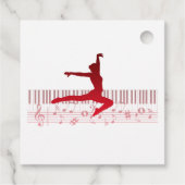 Balletdanser op een toetsenbord bedankjes labels (Achterkant)