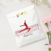 Balletdanser op een toetsenbord bedankzakje (Gezegeld)