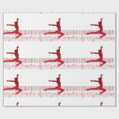 Balletdanser op een toetsenbord cadeaupapier (Vlak)