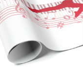 Balletdanser op een toetsenbord cadeaupapier (Rol Hoek)