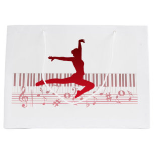 Balletdanser op een toetsenbord groot cadeauzakje