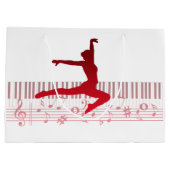 Balletdanser op een toetsenbord groot cadeauzakje (Achterkant)