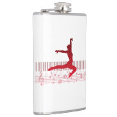 Balletdanser op een toetsenbord heupfles (Rechts)