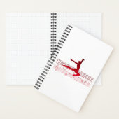 Balletdanser op een toetsenbord notitieboek (Binnen)