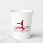 Balletdanser op een toetsenbord papieren bekers (Achterkant)