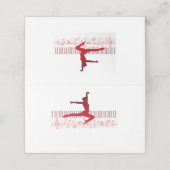 Balletdanser op een toetsenbord plaatskaartje (Buitenkant ongevouwen)