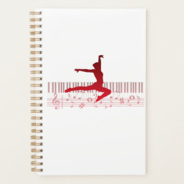 Balletdanser op een toetsenbord planner