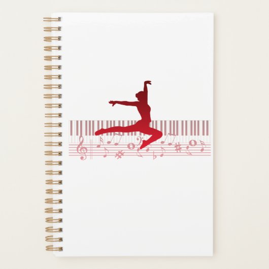 Balletdanser op een toetsenbord planner (Voorkant)