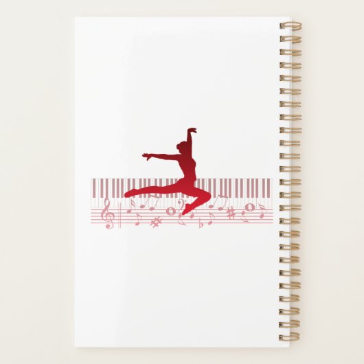 Balletdanser op een toetsenbord planner (Achterkant)