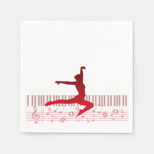 Balletdanser op een toetsenbord servet