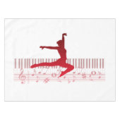 Balletdanser op een toetsenbord tafelkleed (Voorkant (Horizontaal))