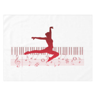 Balletdanser op een toetsenbord           tafelkleed