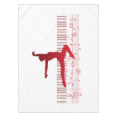 Balletdanser op een toetsenbord tafelkleed (Voorkant)