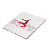 Balletdanser op een toetsenbord tegeltje (Zijkant)