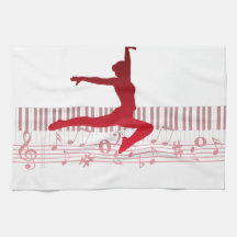 Balletdanser op een toetsenbord