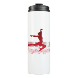 Balletdanser op een toetsenbord thermosbeker