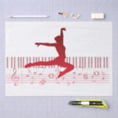 Balletdanser op een toetsenbord tissuepapier (Craft)