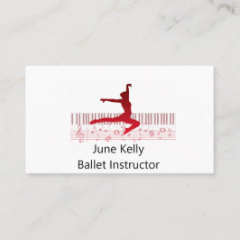 Balletdanser op een toetsenbord visitekaartje