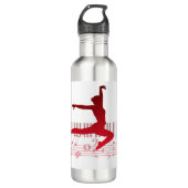 Balletdanser op een toetsenbord waterfles  (Voorkant)
