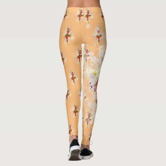 Balletdanser personaliseren ballerina Leggings (Achterkant)
