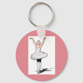 Balletdanser Pink Dance Ballerina Girl Sleutelhanger