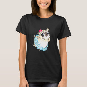 Balletdanser Pug Meisjes Pug Ballerina T-shirt
