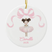 Balletdanser Roze Kerst Ornament Keepsake (Voorkant)