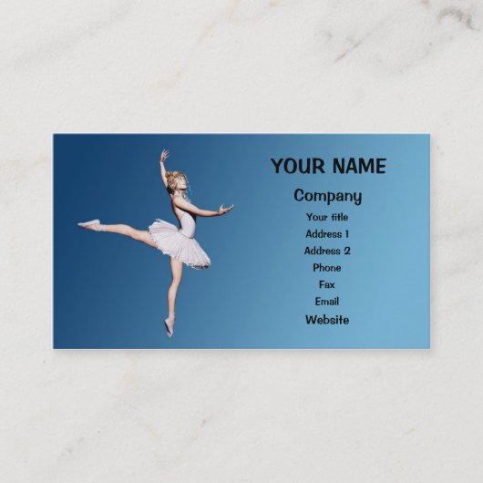 Balletdanser Visitekaartje (Voorkant)