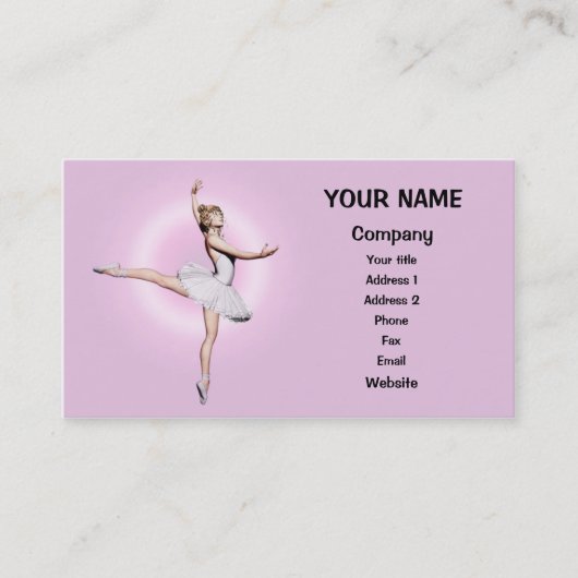 Balletdanser Visitekaartje (Voorkant)