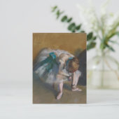 Balletdanser wacht op Edgar Degas Briefkaart (Staand voorkant)