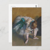 Balletdanser wacht op Edgar Degas Briefkaart (Voorkant / Achterkant)