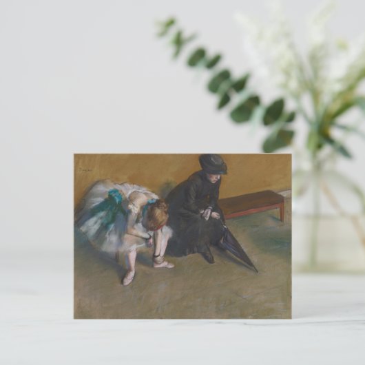 Balletdanser wacht op Edgar Degas Briefkaart (Staand voorkant)